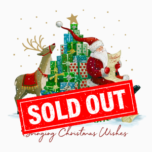 Sold out: Santa with gifts and reindeer card