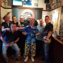 Tosh and his darts buddies