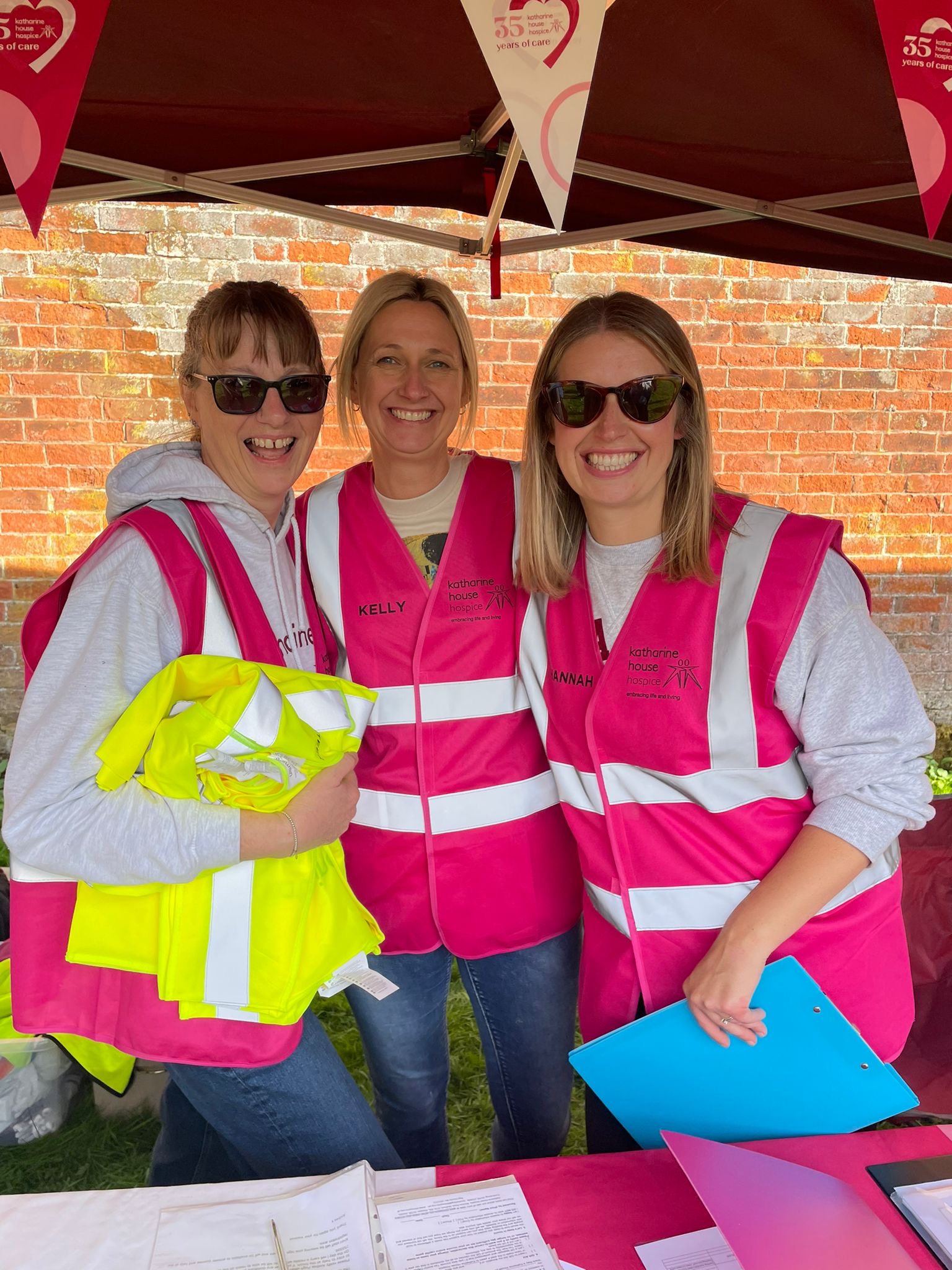 Andrea, Kelly and Hannah from our fundraising team smile for a group photo.